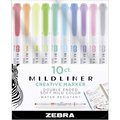 Zebra Pen Marker, Double-Ended, Water-Resistant, 10/PK, Assorted PK ZEB78101